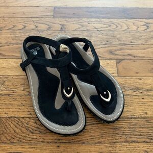Black Strap Sandals